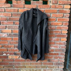 Vince Heather Carbon Gray Floating Cable Cardigan Size Large